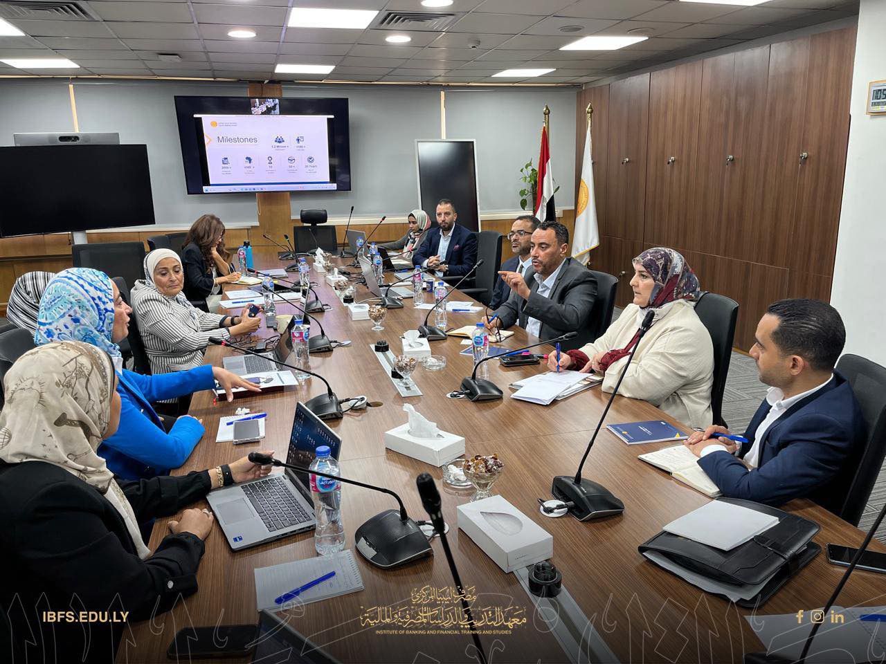 اجتماع تنسيقي بين معهد التدريب والدراسات المصرفية والمالية والمعهد المصرفي المصري ضمن برنامج بناء القدرات المؤسسية